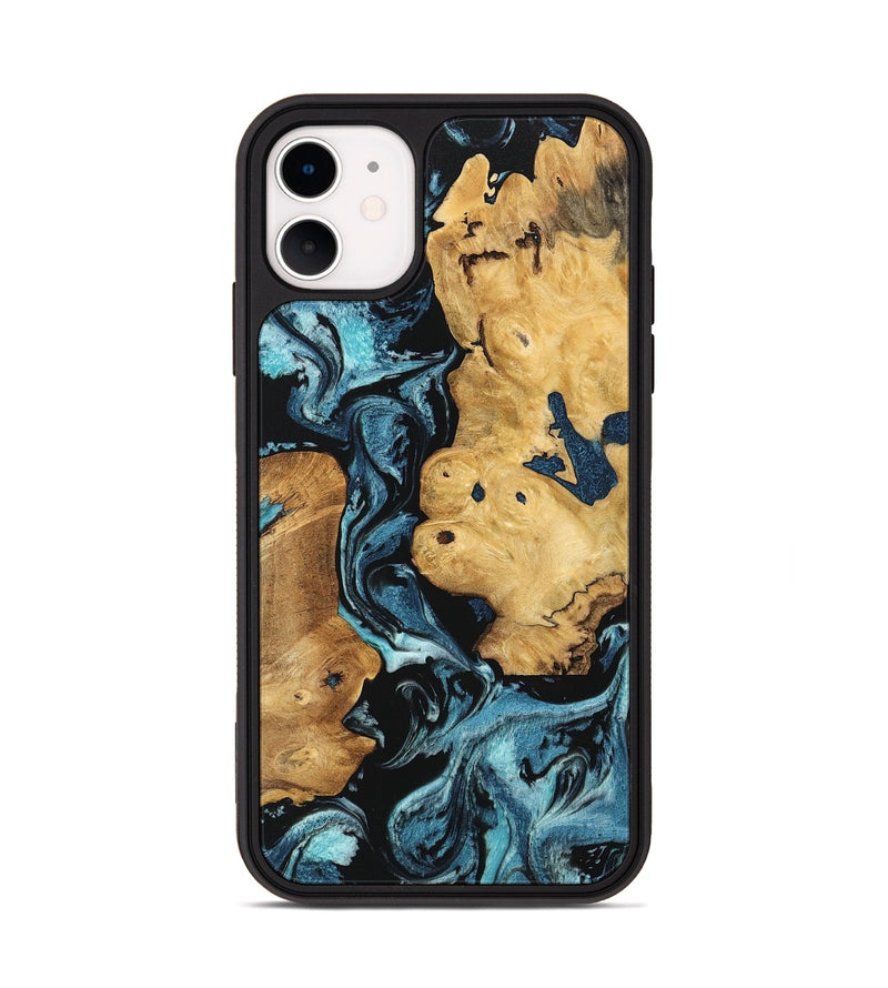 iPhone 11 Wood Phone Case - Lyndon (Blue, 746947)