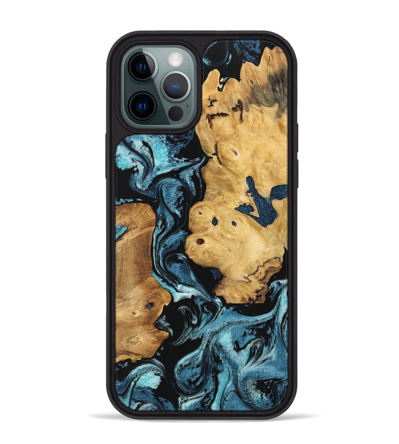 iPhone 12 Pro Max Wood Phone Case - Lyndon (Blue, 746947)