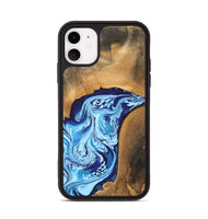 iPhone 11 Wood Phone Case - Al (Blue, 746957)