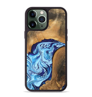 iPhone 13 Pro Max Wood Phone Case - Al (Blue, 746957)