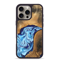 iPhone 16 Pro Max Wood Phone Case - Al (Blue, 746957)