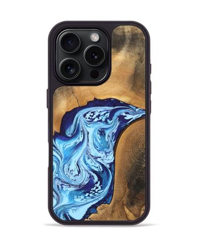 iPhone 16 Pro Wood Phone Case - Al (Blue, 746957)