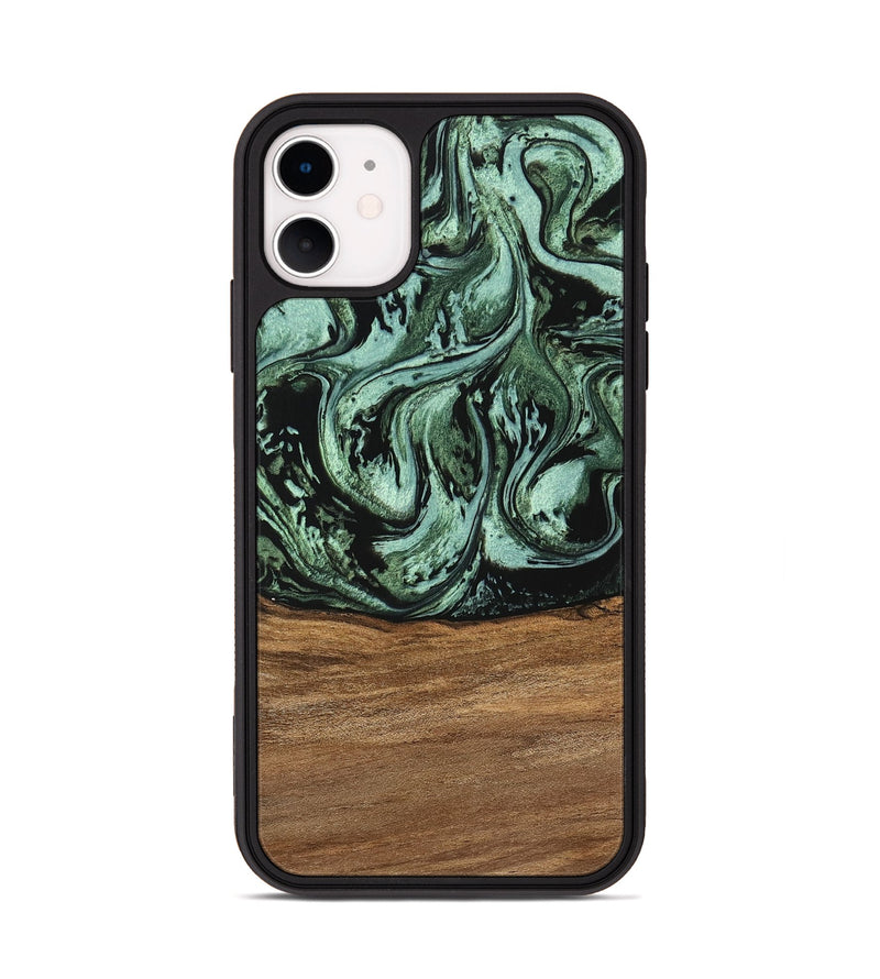 iPhone 11 Wood Phone Case - Hester (Green, 746959)