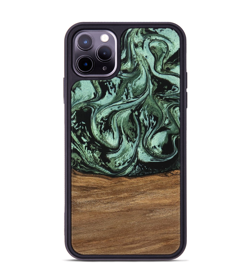 iPhone 11 Pro Max Wood Phone Case - Hester (Green, 746959)