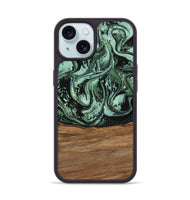 iPhone 15 Wood Phone Case - Hester (Green, 746959)