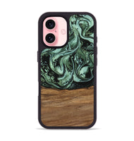 iPhone 16 Wood Phone Case - Hester (Green, 746959)