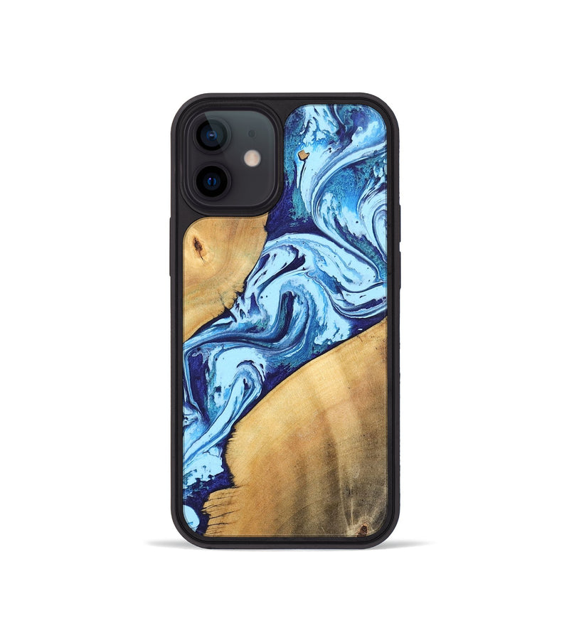 iPhone 12 mini Wood Phone Case - Tory (Blue, 746961)