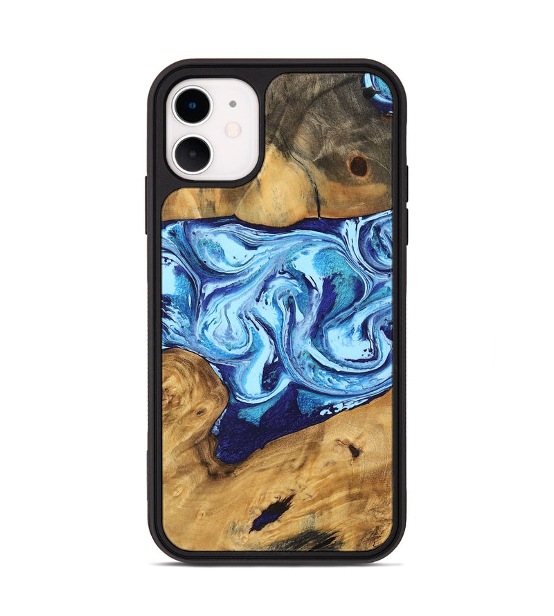 iPhone 11 Wood Phone Case - Janiah (Blue, 746963)