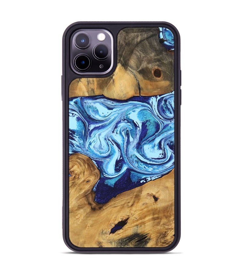 iPhone 11 Pro Max Wood Phone Case - Janiah (Blue, 746963)