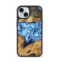 iPhone 15 Wood Phone Case - Janiah (Blue, 746963)