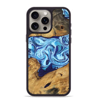 iPhone 15 Pro Max Wood Phone Case - Janiah (Blue, 746963)