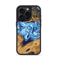 iPhone 15 Pro Wood Phone Case - Janiah (Blue, 746963)