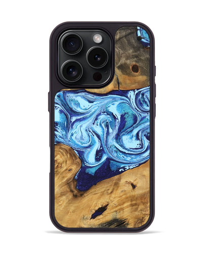 iPhone 16 Pro Wood Phone Case - Janiah (Blue, 746963)