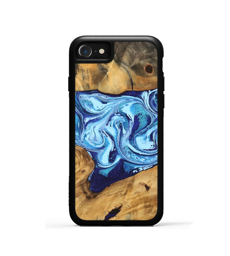 iPhone SE Wood Phone Case - Janiah (Blue, 746963)