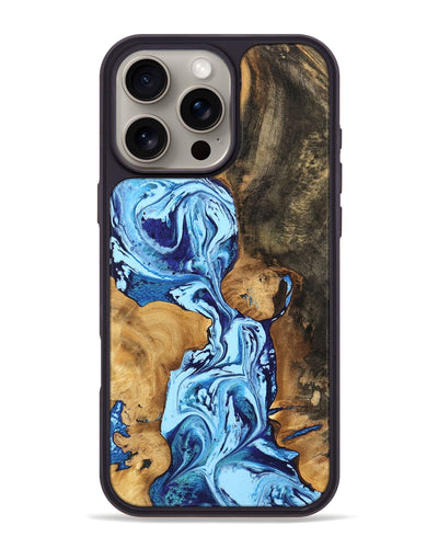 iPhone 16 Pro Max Wood Phone Case - Glynis (Blue, 746964)