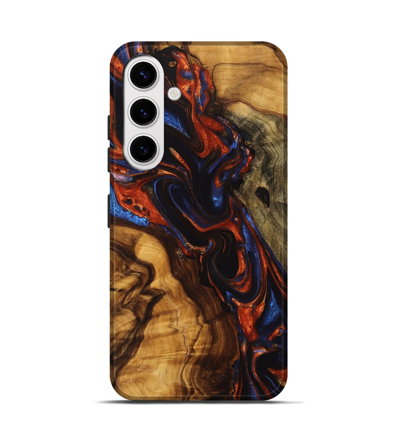 Galaxy S25 Wood Live Edge Phone Case - Zaria (Red, 746968)