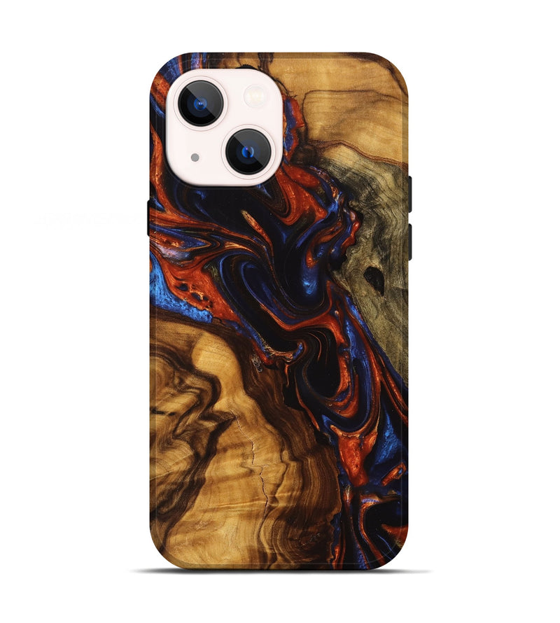 iPhone 13 Wood Live Edge Phone Case - Zaria (Red, 746968)