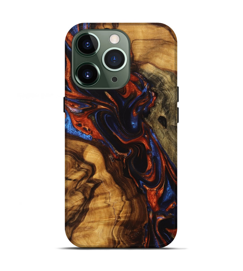 iPhone 13 Pro Wood Live Edge Phone Case - Zaria (Red, 746968)