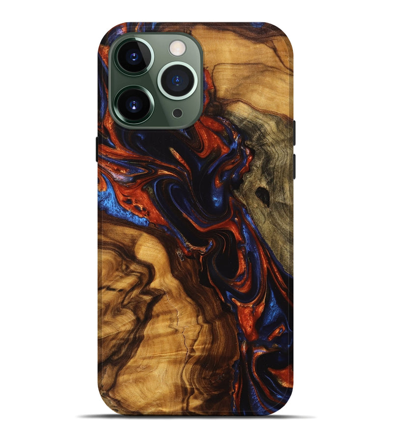 iPhone 13 Pro Max Wood Live Edge Phone Case - Zaria (Red, 746968)