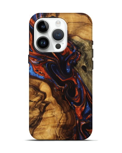 iPhone 15 Pro Wood Live Edge Phone Case - Zaria (Red, 746968)