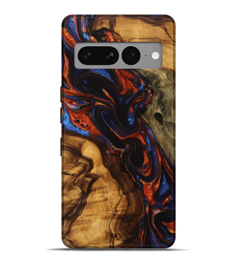 Pixel 7 Pro Wood Live Edge Phone Case - Zaria (Red, 746968)