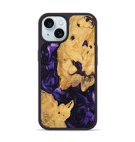 iPhone 15 Wood Phone Case - Ayana (Purple, 747177)