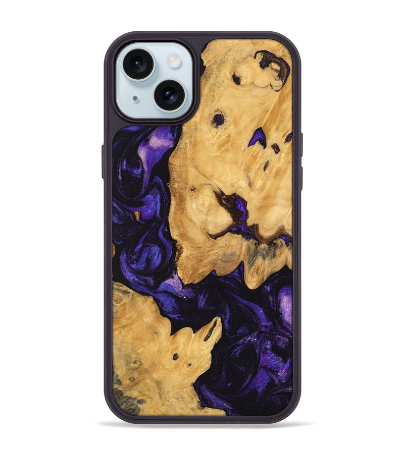 iPhone 15 Plus Wood Phone Case - Ayana (Purple, 747177)