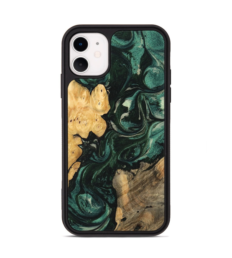 iPhone 11 Wood Phone Case - Mario (Green, 747178)