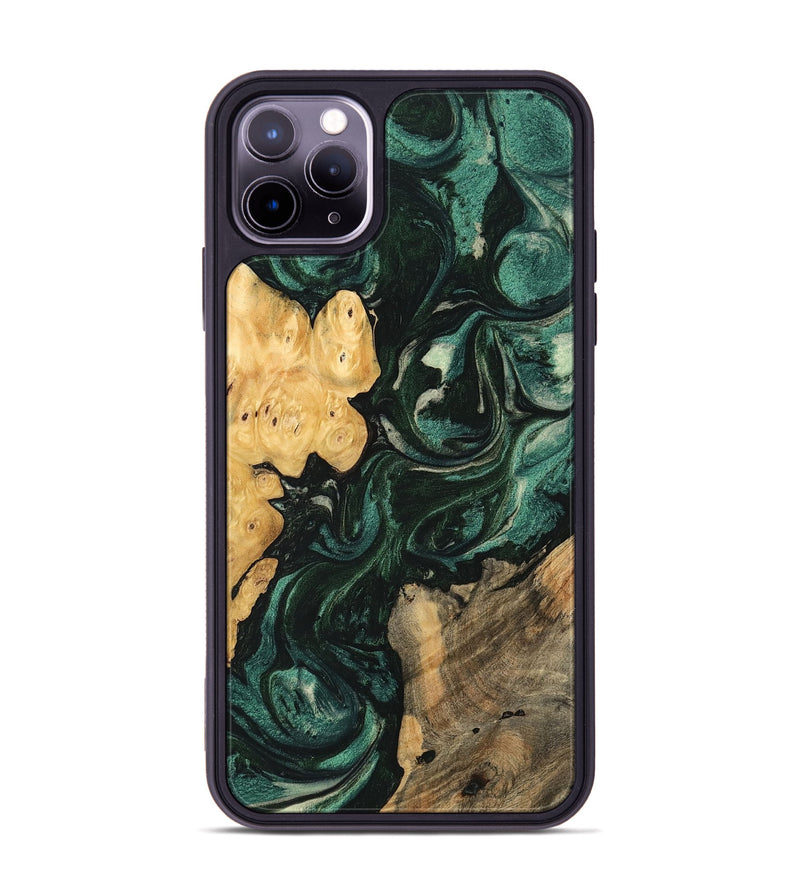 iPhone 11 Pro Max Wood Phone Case - Mario (Green, 747178)