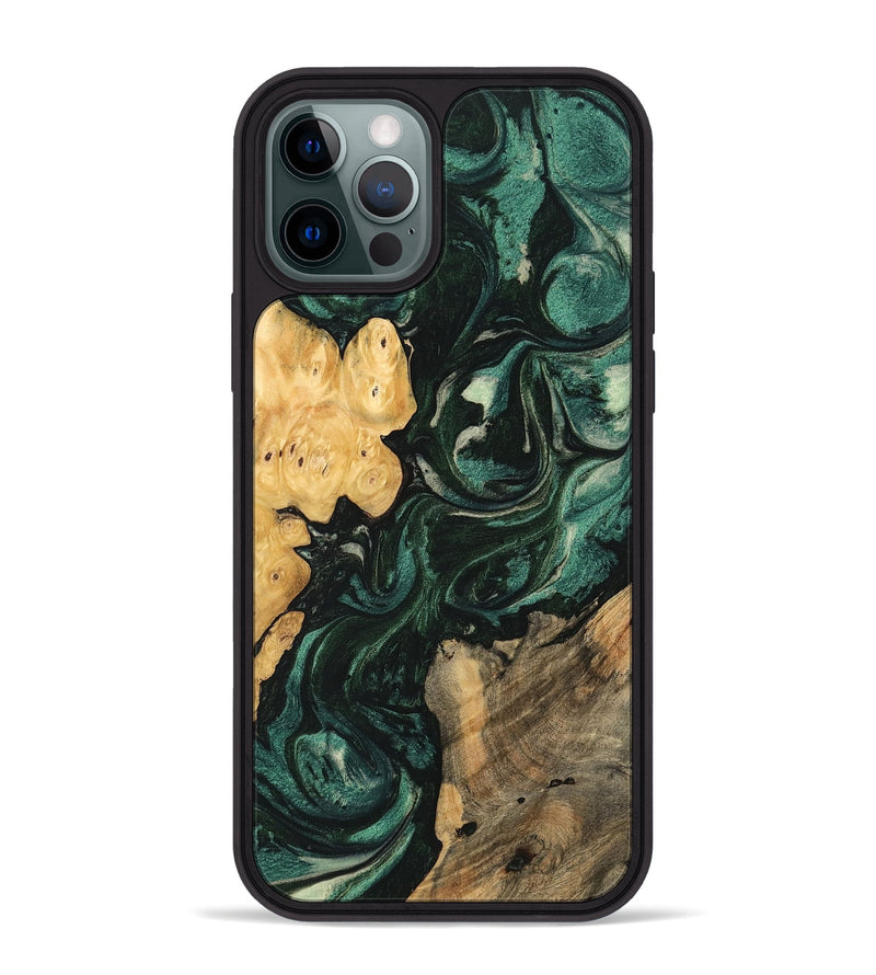 iPhone 12 Pro Max Wood Phone Case - Mario (Green, 747178)