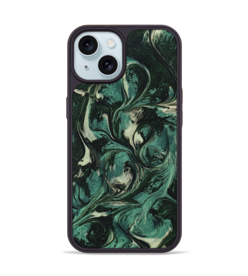 iPhone 15 ResinArt Phone Case - Bethzy (Green, 747180)