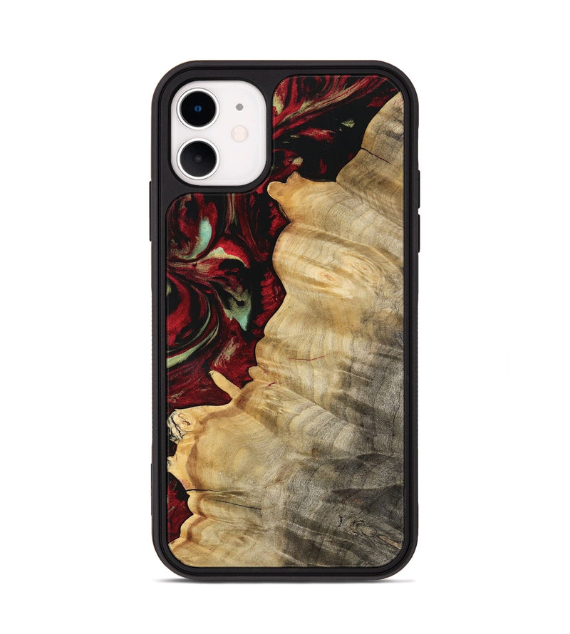 iPhone 11 Wood Phone Case - Lyda (Red, 747183)