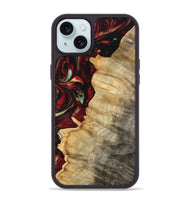 iPhone 15 Plus Wood Phone Case - Lyda (Red, 747183)