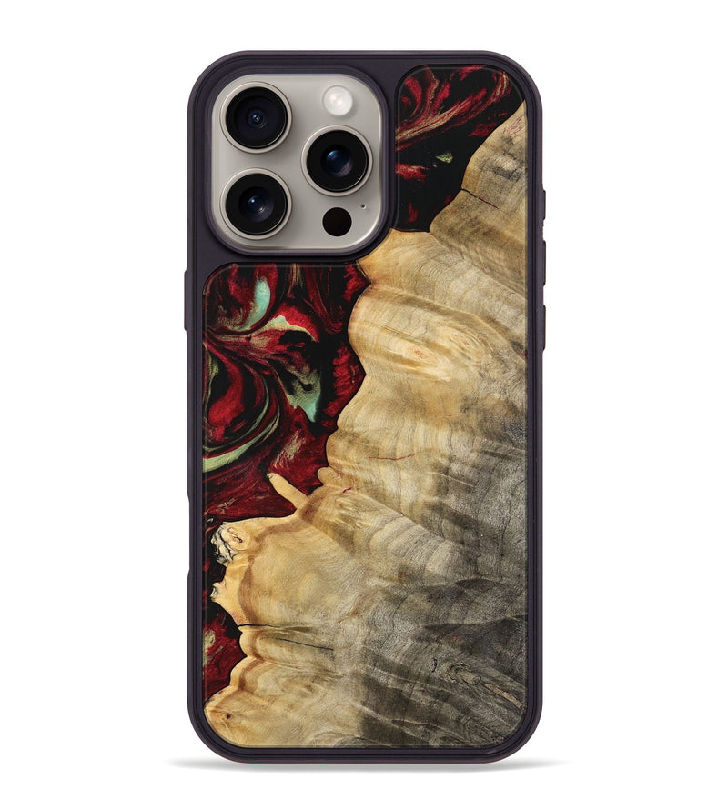 iPhone 16 Pro Max Wood Phone Case - Lyda (Red, 747183)