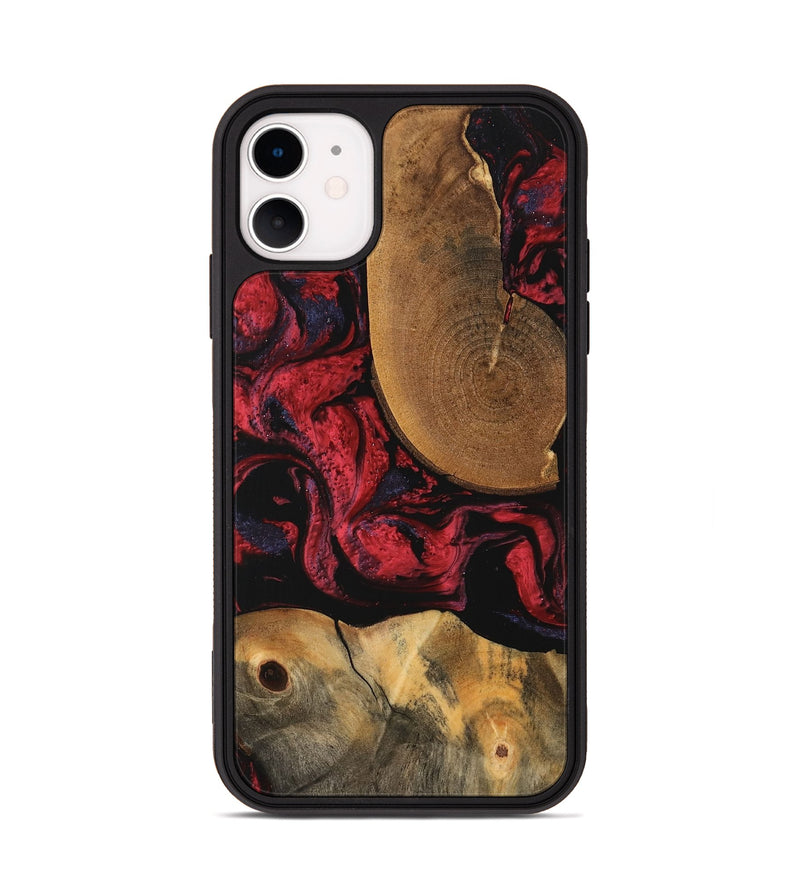 iPhone 11 Wood Phone Case - Vivien (Red, 747185)