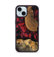 iPhone 15 Wood Phone Case - Vivien (Red, 747185)