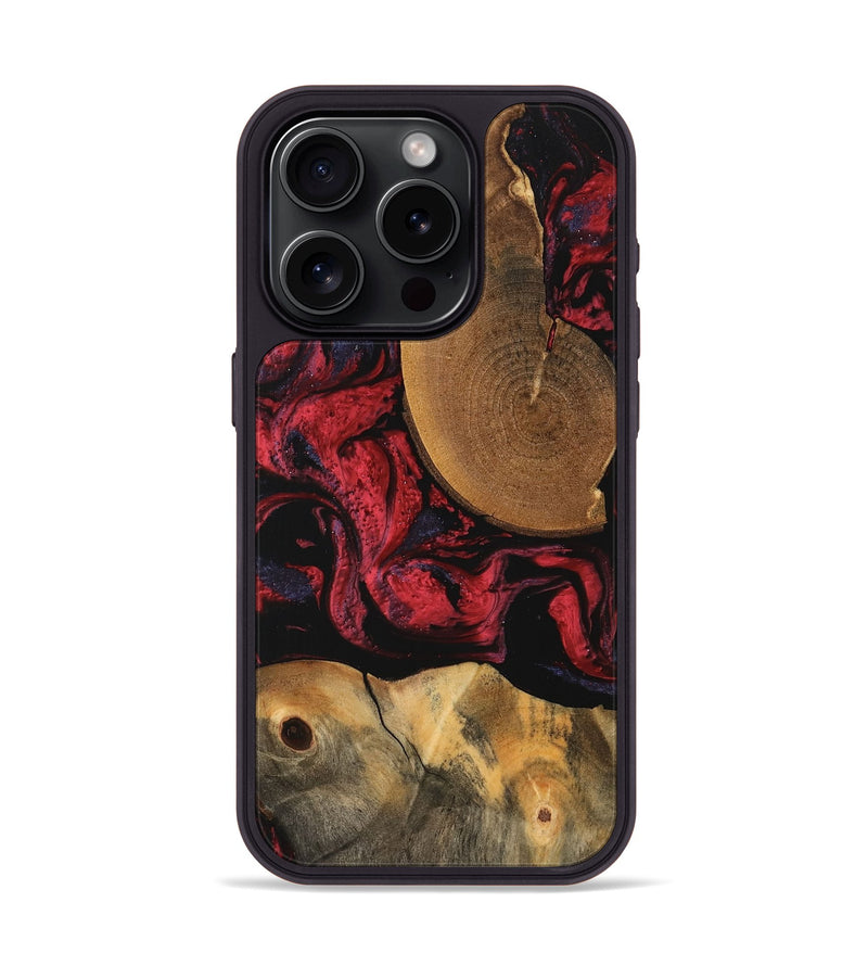 iPhone 15 Pro Wood Phone Case - Vivien (Red, 747185)