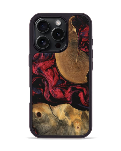 iPhone 16 Pro Wood Phone Case - Vivien (Red, 747185)