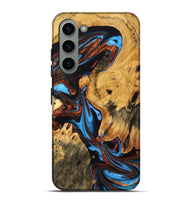 Galaxy S23 Plus Wood Live Edge Phone Case - Huey (Teal & Gold, 747190)