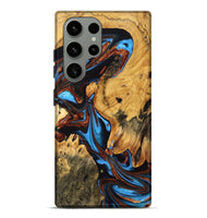 Galaxy S23 Ultra Wood Live Edge Phone Case - Huey (Teal & Gold, 747190)