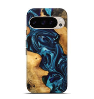 Pixel 9 Wood Live Edge Phone Case - Celine (Blue, 747192)