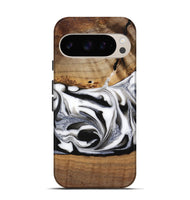 Pixel 9 Wood Live Edge Phone Case - Jovie (Black & White, 747193)