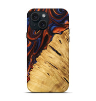 iPhone 15 Wood Live Edge Phone Case - Zyaire (Red, 747194)