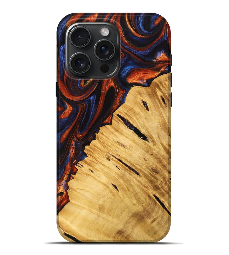 iPhone 16 Pro Max Wood Live Edge Phone Case - Zyaire (Red, 747194)