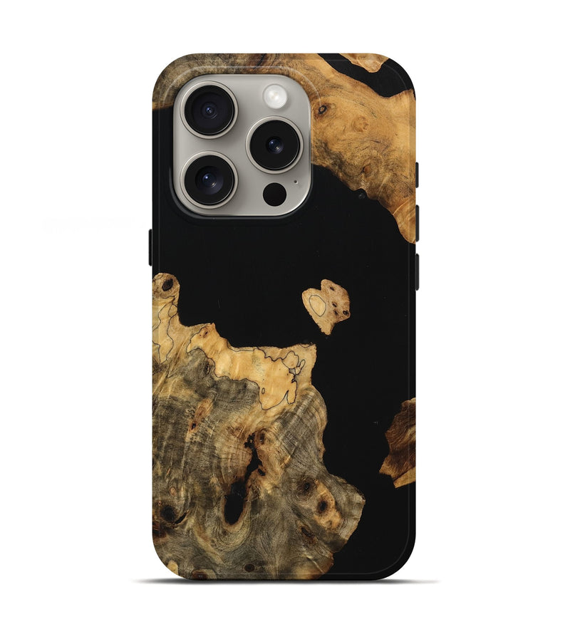 iPhone 16 Pro Wood Live Edge Phone Case - Evalyn (Wood Burl, 747200)