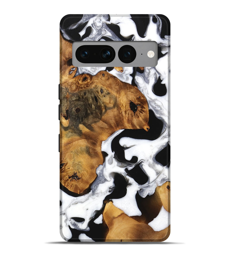 Pixel 7 Pro Wood Live Edge Phone Case - Elias (Black & White, 747201)