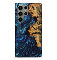 Galaxy S23 Ultra Wood Live Edge Phone Case - Selena (Blue, 747203)