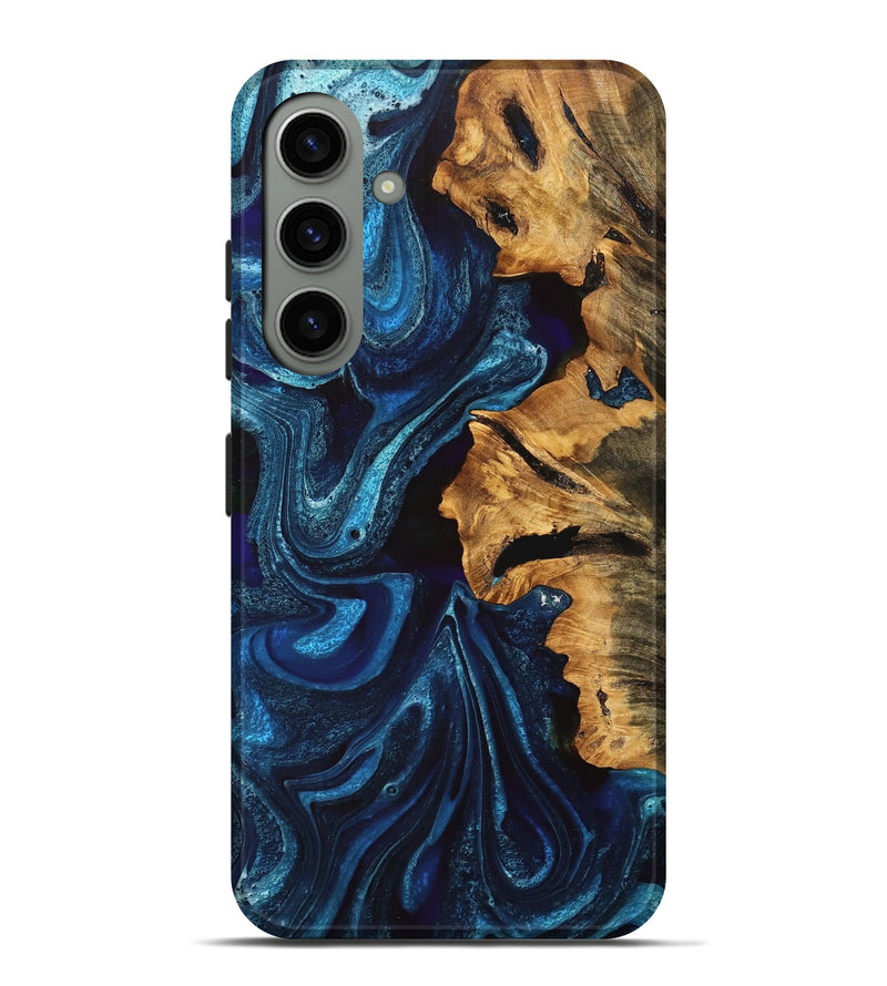 Galaxy S24 Plus Wood Live Edge Phone Case - Selena (Blue, 747203)