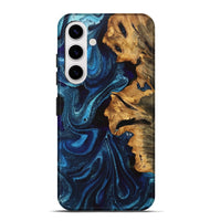 Galaxy S25 Plus Wood Live Edge Phone Case - Selena (Blue, 747203)