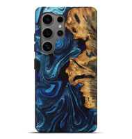 Galaxy S25 Ultra Wood Live Edge Phone Case - Selena (Blue, 747203)